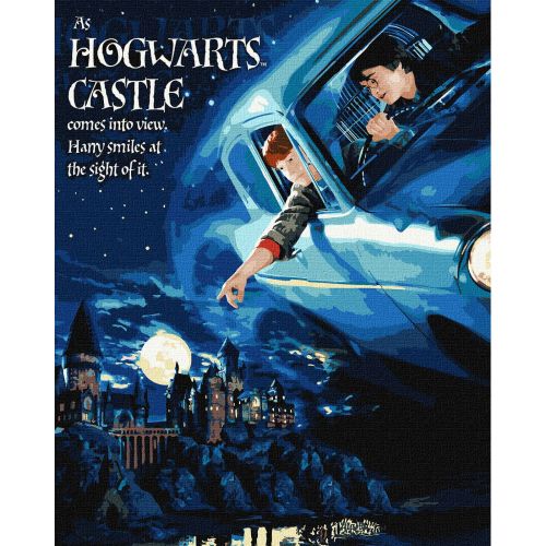 Картина за номерами з фарбами металік "Harry Potter: Політ на авто" 40х50 см  мініатюра фото 1