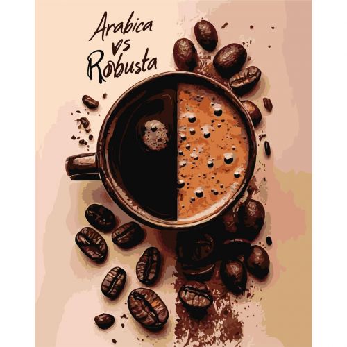 Картина по номерам "Вкус кофе" 40х50 см  мініатюра фото 1