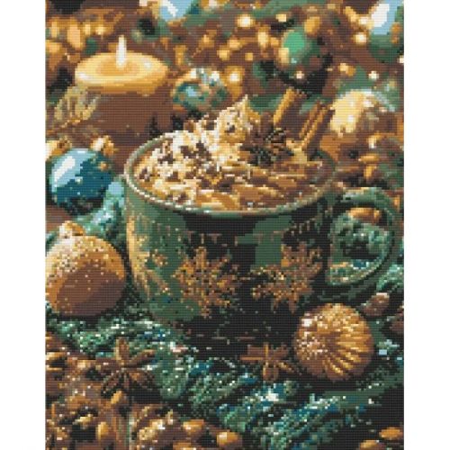 Алмазная мозаика "Зимний уют" 40х50 см  мініатюра фото 1