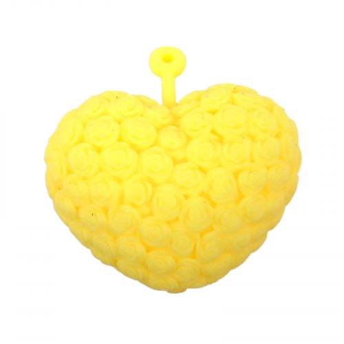 СЕРЦЕ, ЩО СВІТИТЬСЯ (ЖОВТЕ) 10 см.  мініатюра фото 1