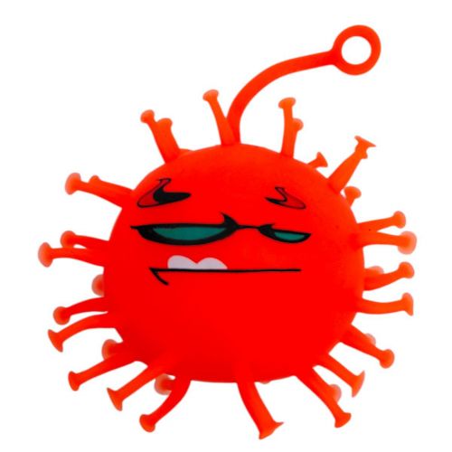 СЯЮЧИЙ ЇЖАЧОК КОРОНАВІРУС 9 СМ (ПОМАРАНЧЕВИЙ)  мініатюра фото 1