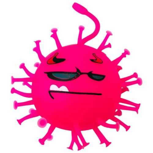 СЯЮЧИЙ ЇЖАЧОК КОРОНАВІРУС 9 СМ (РОЖЕВИЙ)  мініатюра фото 1