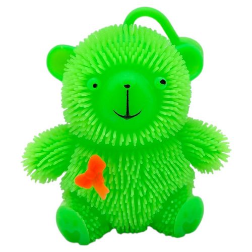 СИЛІКОНОВИЙ ЇЖАЧОК ВЕДМЕДИК, СВІТИТЬСЯ (ЗЕЛЕНИЙ)  мініатюра фото 1