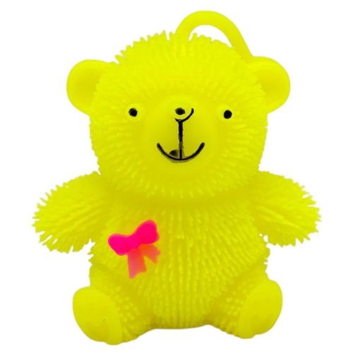 СИЛІКОНОВИЙ ЇЖАЧОК ВЕДМЕДИК, СВІТИТЬСЯ (ЖОВТИЙ)  мініатюра фото 1