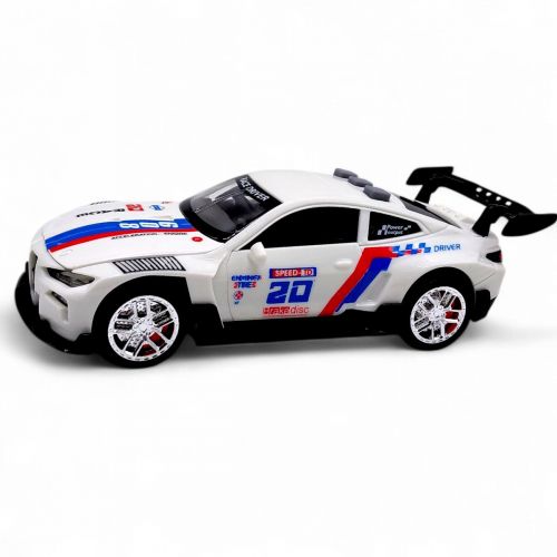 МАШИНКА ИНЕРЦИОННАЯ "BMW M4 COMPETITION RACING" (БЕЛАЯ)  мініатюра фото 1