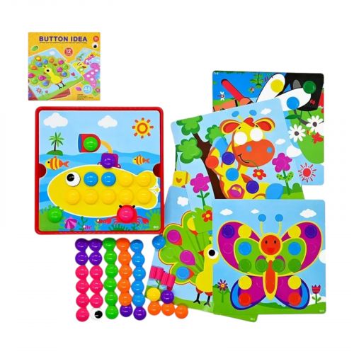 Мозаїка 3D, 12 карток, 46 елементів, в коробці  мініатюра фото 1