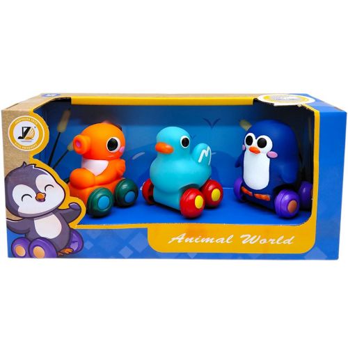 НАБІР ТВАРИНОК НА КОЛЕСИКАХ (ВИД 2)  мініатюра фото 1