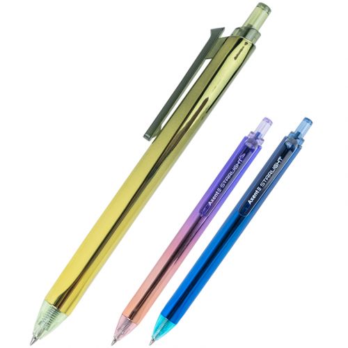 Ручка гелева автоматична Starlight, синя  мініатюра фото 1