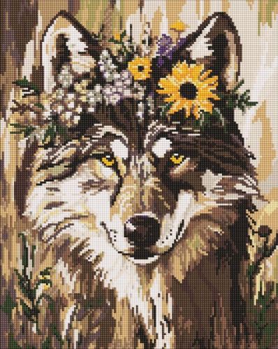 Алмазна мозаїка "Гарна вовчиця" 40х50 см  мініатюра фото 1