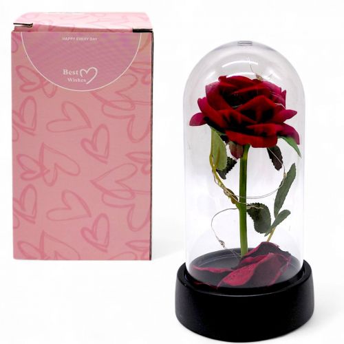 Игрушка-светянка "Роза в колбе" 15 см  мініатюра фото 1