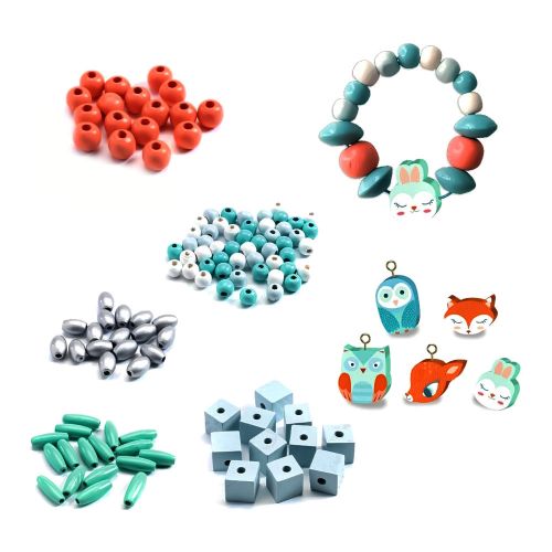 Набір для творчості з дерев'яними намистинами "Маленькі тварини"  мініатюра фото 1