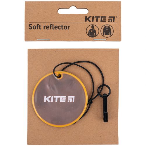 Підвіска м'яка світловідбиваюча, кругла, персикова  мініатюра фото 1