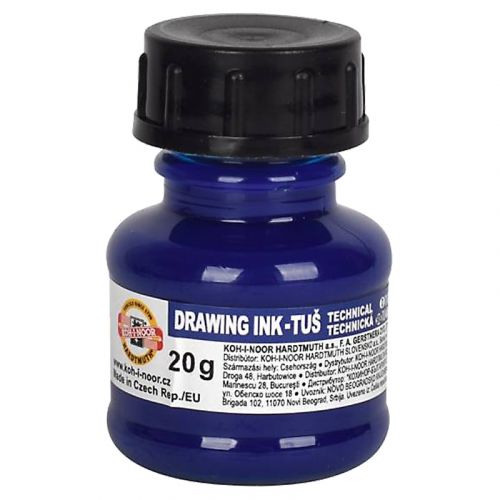 Туш для креслення, 20г. , синя  мініатюра фото 1