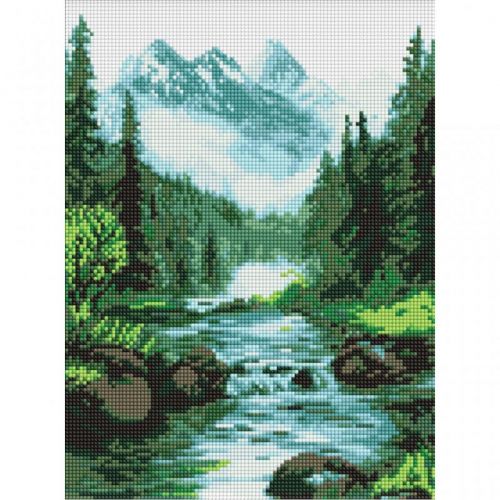 Алмазна мозаїка "Таємниче джерело" 30х40см  мініатюра фото 1