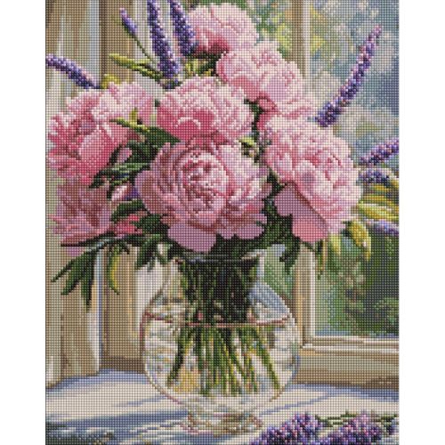 Алмазна мозаїка "Нюдова ніжність у вазі" 40х50см  мініатюра фото 1