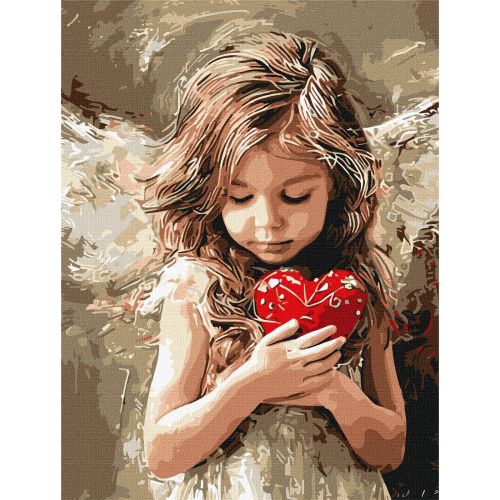 Картина по номерах "Ангел любові" 30х40см  мініатюра фото 1
