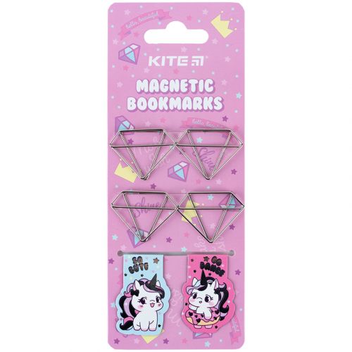 Набір магнітних закладок з фігурними скріпками Diamond  мініатюра фото 1