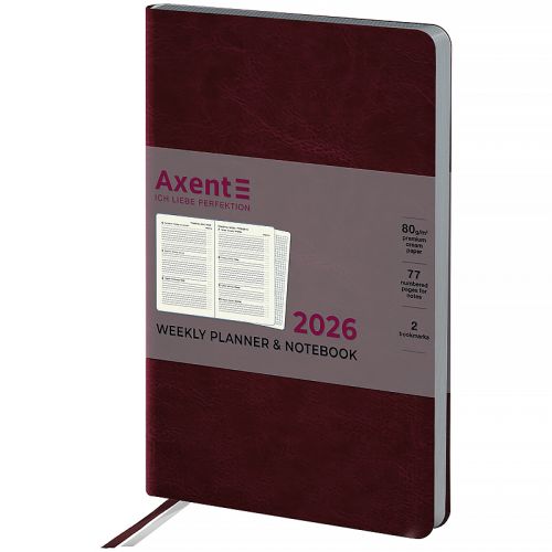 Щотижневик 2026 Partner City Soft, 125*195, коричневий  мініатюра фото 1