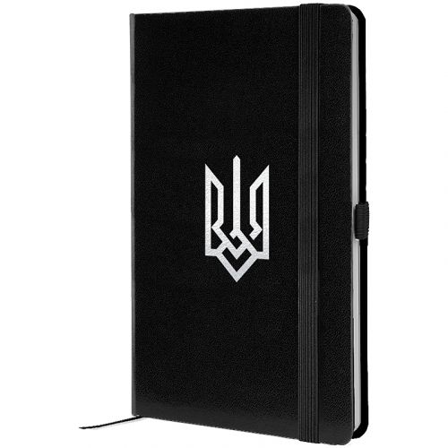 Книга записна Partner, 125*195, 96арк, кліт, чорн, Герб  мініатюра фото 1