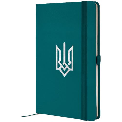 Книга записна Partner, 125*195, 96арк, кліт, малахіт, Герб  мініатюра фото 1