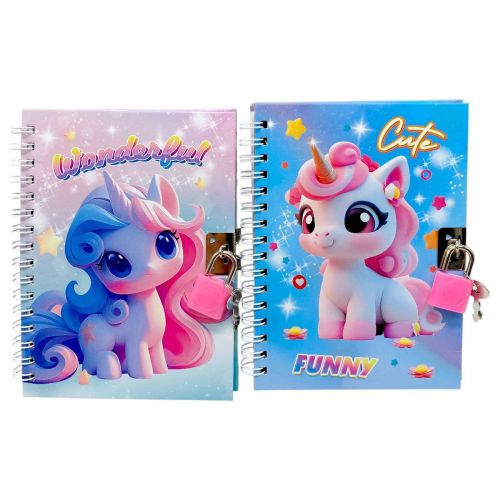 Блокнот на замочку, 48 арк, 15х11,5 см (мікс видів)  мініатюра фото 1