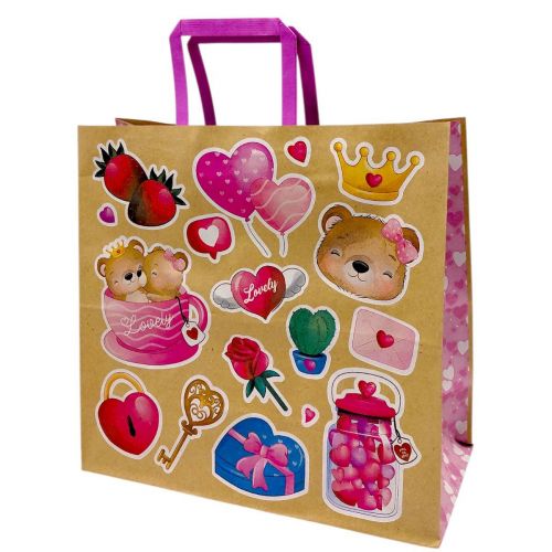 Пакет паперовий КРАФТ 32х15х30 см  мініатюра фото 1