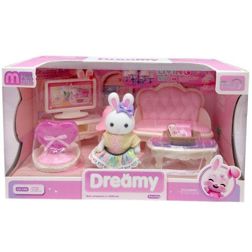 НАБІР МЕБЛІВ З ФЛОКСОВОЮ ФІГУРКОЮ "DREAMY" (ВИД2)  мініатюра фото 1