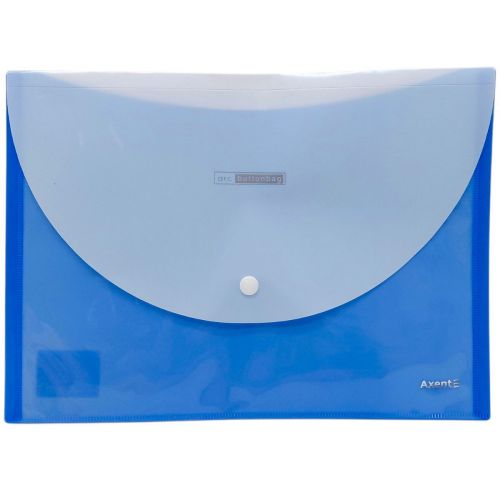 Папка пластикова на кнопці А4 (БЛАКИТНА)  мініатюра фото 1