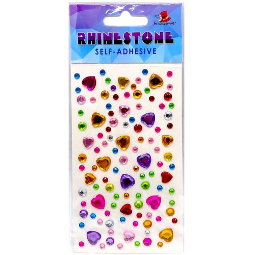 Стрази самоклеючі, "Сердечка" 13х7,5 см  мініатюра фото 1