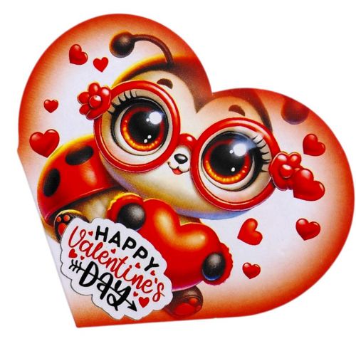 Листівка вітальна "Валентинка" 13,1х7,1 см (10 штук)  мініатюра фото 1