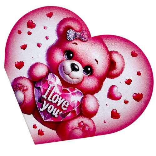 Листівка вітальна "Валентинка" 13,1х7,1 см (10 штук)  мініатюра фото 1