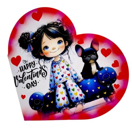 Листівка вітальна "Валентинка" 13,1х7,1 см (10 штук)  мініатюра фото 1