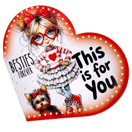 Листівка вітальна "Валентинка" 13,1х7,1 см (10 штук)  мініатюра фото 1