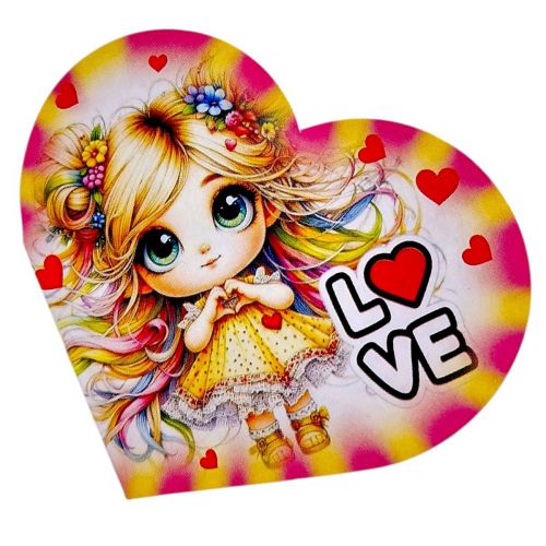 Листівка вітальна "Валентинка" 13,1х7,1 см (10 штук)  мініатюра фото 1