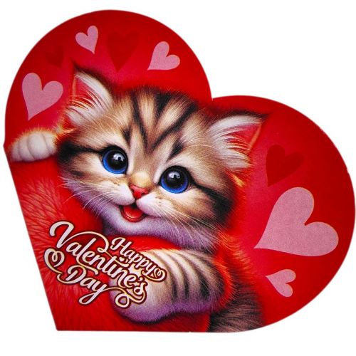 Листівка вітальна "Валентинка" 13,1х7,1 см (10 штук)  мініатюра фото 1