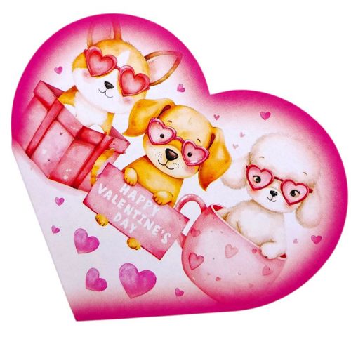 Открытка поздравительная "Валентинка" 15,1х8,2 см.  мініатюра фото 1