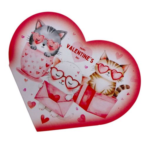 Открытка поздравительная "Валентинка" 15,1х8,2 см  мініатюра фото 1