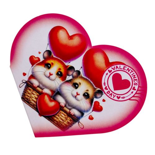 Открытка поздравительная "Валентинка" 15,1х8,2 см  мініатюра фото 1