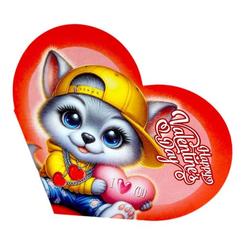 Листівка вітальна "Валентинка" 15,1х8,2 см  мініатюра фото 1