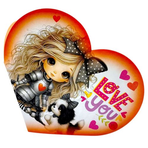 Листівка вітальна "Валентинка" 17,3х9. 4 см  мініатюра фото 1