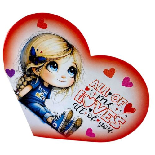 Листівка вітальна "Валентинка" 17,3х9. 4 см  мініатюра фото 1