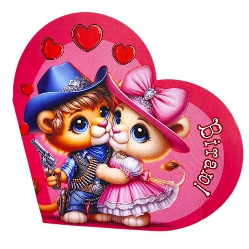 Открытка поздравительная "Валентинка" 17,3х9,4 см  мініатюра фото 1