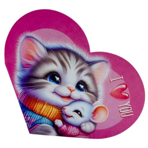 Листівка вітальна "Валентинка" 17,3х9. 4 см  мініатюра фото 1