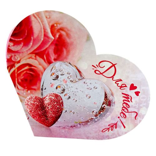 Листівка вітальна "Валентинка" 17,3х9. 4 см  мініатюра фото 1