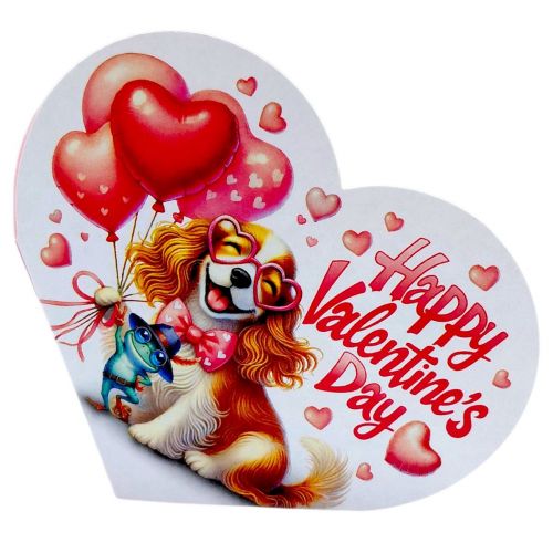 Листівка вітальна "Валентинка" 17,3х9. 4 см  мініатюра фото 1