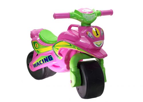 Мотоцикл-каталка "Спорт" (розовый) музыкальный фото
