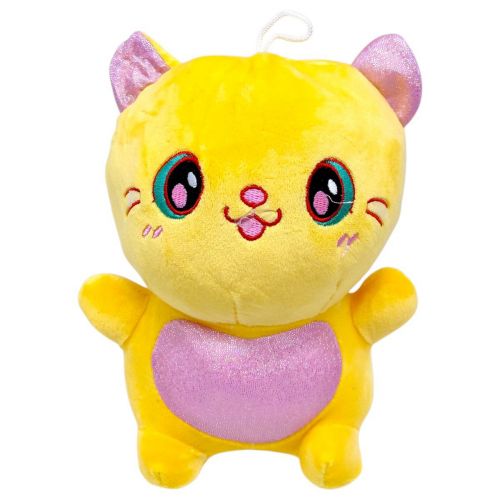 Мʼяка іграшка кольоровий котик 20 см (ЖОВТИЙ)  мініатюра фото 1