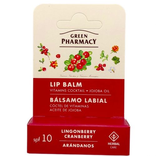 Бальзам для губ "Green Pharmacy" 3,6г вітамінний брусниця та журавлина  мініатюра фото 1