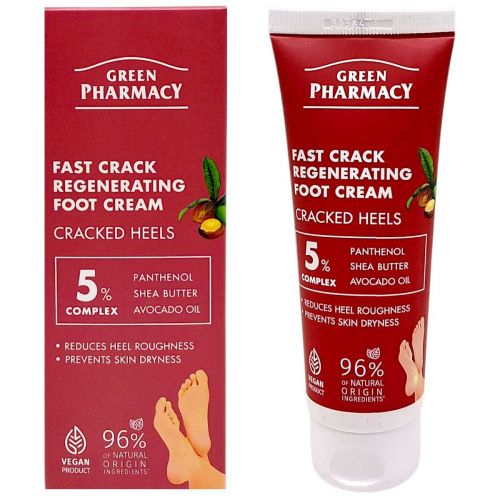 Крем-гель для ніг "Green Pharmacy" 75 мл, регенеруючий, швидкодіючий проти тріщин  мініатюра фото 1