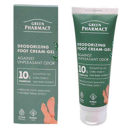 Крем-гель для ніг "Green Pharmacy" 75 мл, дезодоруючий, проти неприємного запаху  мініатюра фото 1